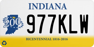 IN license plate 977KLW