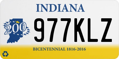 IN license plate 977KLZ