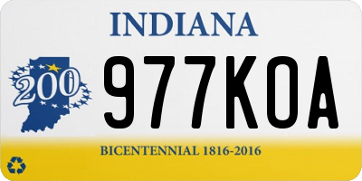 IN license plate 977KOA