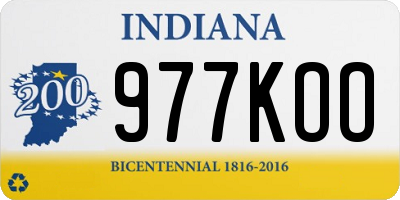 IN license plate 977KOO