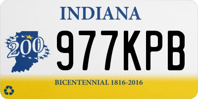 IN license plate 977KPB