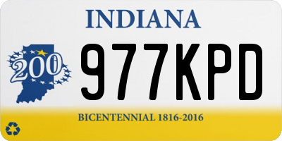 IN license plate 977KPD