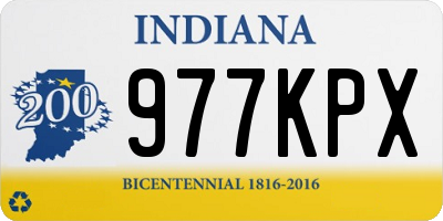 IN license plate 977KPX