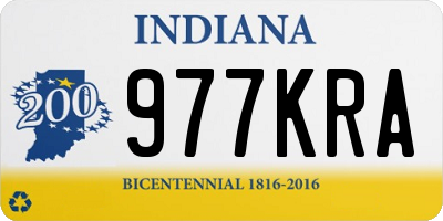 IN license plate 977KRA