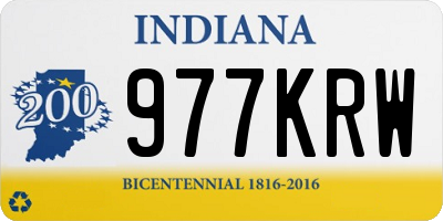 IN license plate 977KRW