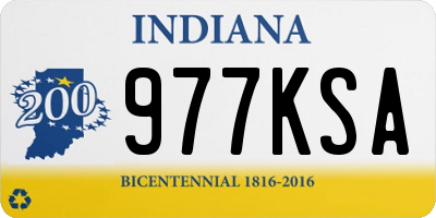IN license plate 977KSA
