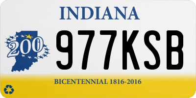 IN license plate 977KSB