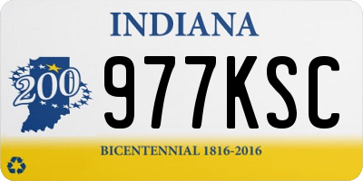 IN license plate 977KSC