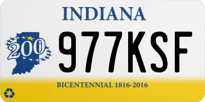 IN license plate 977KSF