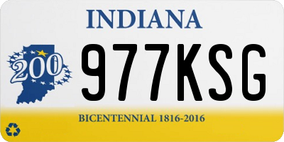 IN license plate 977KSG
