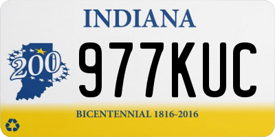 IN license plate 977KUC