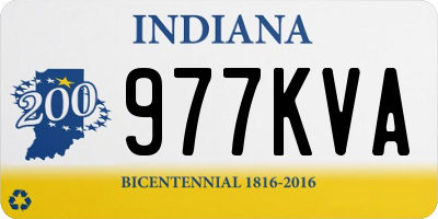 IN license plate 977KVA
