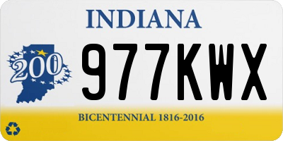 IN license plate 977KWX
