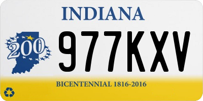 IN license plate 977KXV