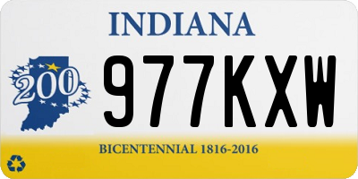 IN license plate 977KXW
