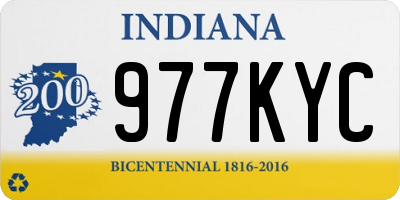 IN license plate 977KYC