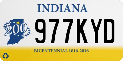 IN license plate 977KYD