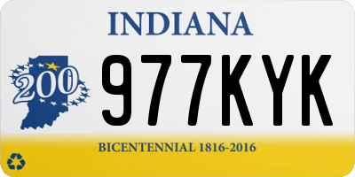IN license plate 977KYK