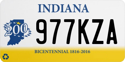 IN license plate 977KZA