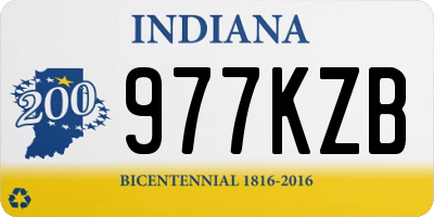 IN license plate 977KZB