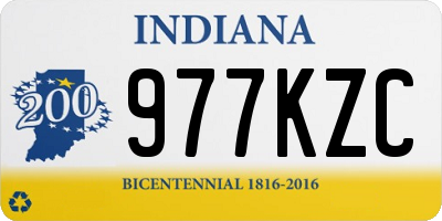 IN license plate 977KZC