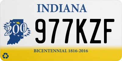 IN license plate 977KZF