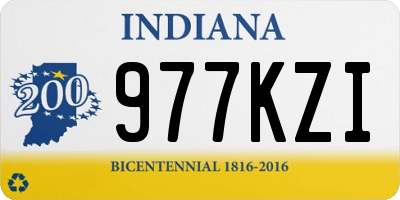 IN license plate 977KZI