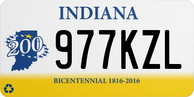 IN license plate 977KZL