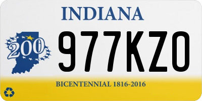 IN license plate 977KZO