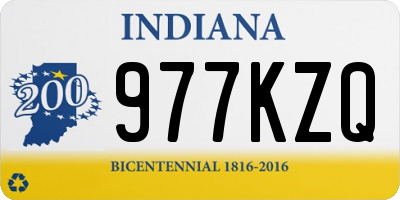 IN license plate 977KZQ
