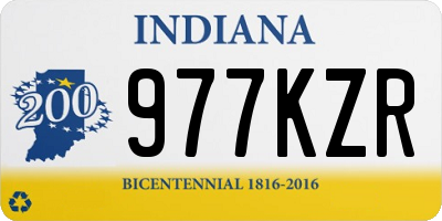 IN license plate 977KZR