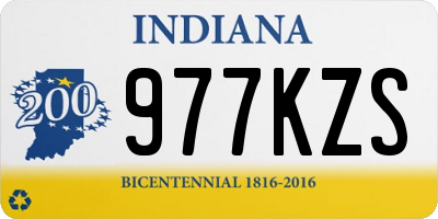 IN license plate 977KZS