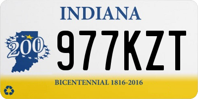 IN license plate 977KZT