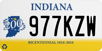 IN license plate 977KZW