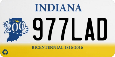 IN license plate 977LAD