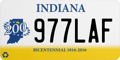 IN license plate 977LAF