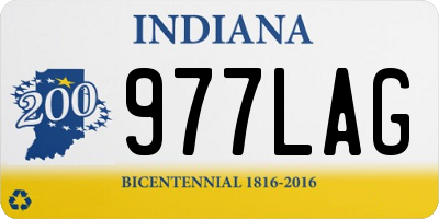 IN license plate 977LAG