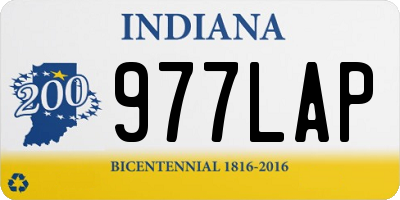 IN license plate 977LAP