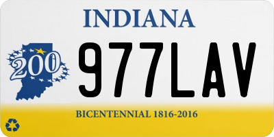 IN license plate 977LAV