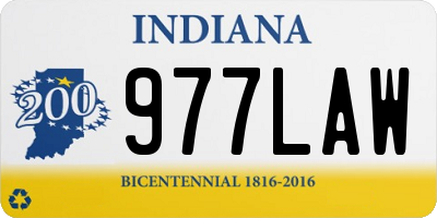 IN license plate 977LAW