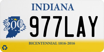 IN license plate 977LAY