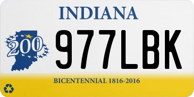 IN license plate 977LBK