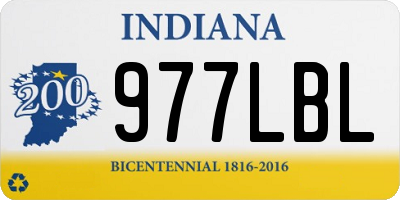 IN license plate 977LBL