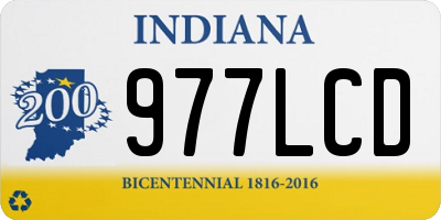 IN license plate 977LCD