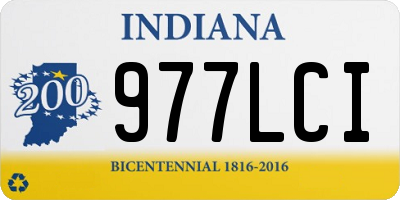 IN license plate 977LCI
