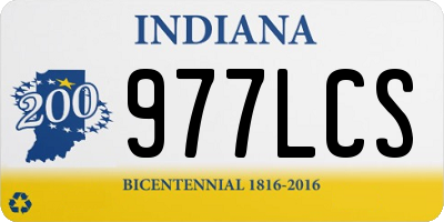 IN license plate 977LCS