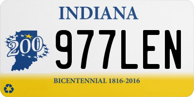 IN license plate 977LEN