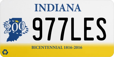 IN license plate 977LES