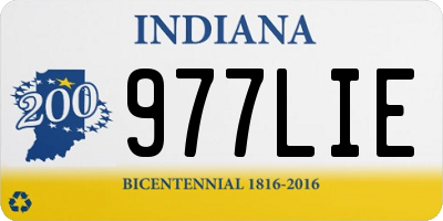 IN license plate 977LIE