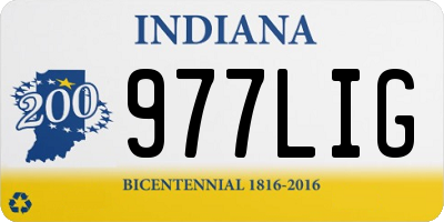 IN license plate 977LIG
